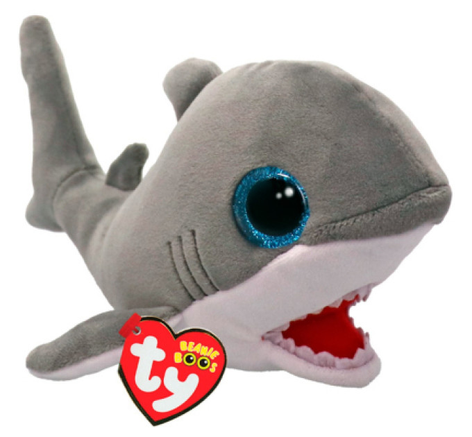 Ty М'яка іграшка Ty Beanie Babies Сіра акула Finnegan 15 см (37376)
