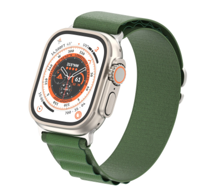 Armorstandart Ремінець до смарт-годинника Armorstandart Alpina Band для Apple Watch 49/46/45/44/42 (Series 1-3) Green (ARM64981)