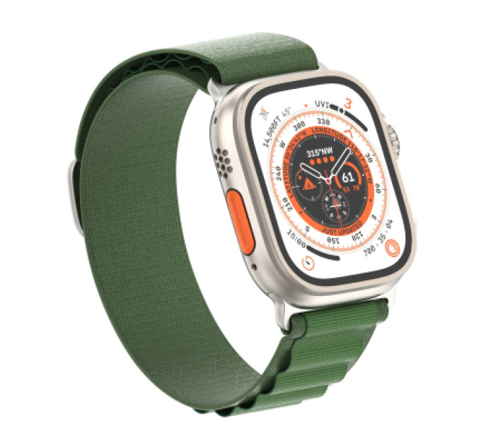 Armorstandart Ремінець до смарт-годинника Armorstandart Alpina Band для Apple Watch 49/46/45/44/42 (Series 1-3) Green (ARM64981)