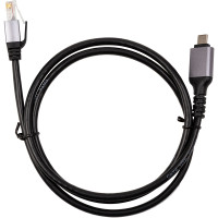 Дата кабель USB-C to RJ45 Ethernet 1.0m PowerPlant (CA914913)