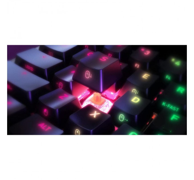 Клавіатура Xtrfy K5 68 keys Kailh Red Hot-swap RGB UA Black (K5-RGB-CPT-BLACK-R-UKR)
