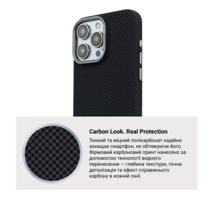 Armorstandart Чохол до мобільного телефона Armorstandart LikeCarbon2 MagCase Apple iPhone 15 Pro Max Kevlar Black (ARM88590)