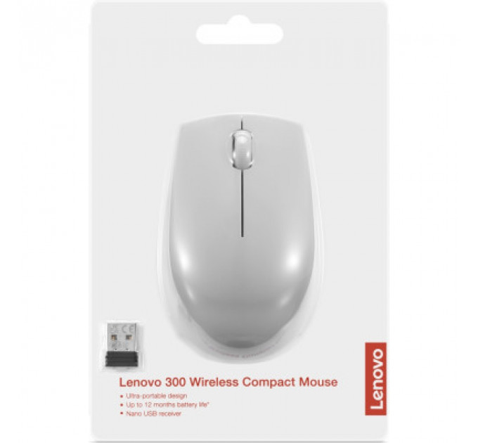 Мишка Lenovo 300 Wireless Arctic Grey (GY51L15678)