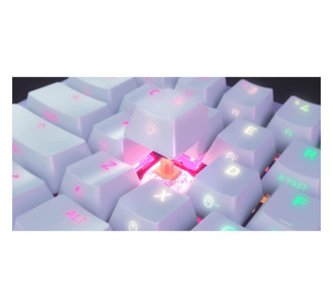 Xtrfy Клавіатура Xtrfy K5 68 keys Kailh Red Hot-swap RGB UA White (K5-RGB-CPT-TPWHITE-R-UKR)