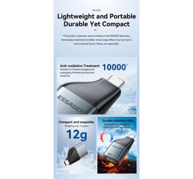 Essager Перехідник HDMI F to USB-C M 4K60Hz Essager (EZJHD60-MJ0G-P)
