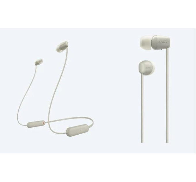 Sony Навушники Sony WI-C100 Beige (WIC100C.CE7)