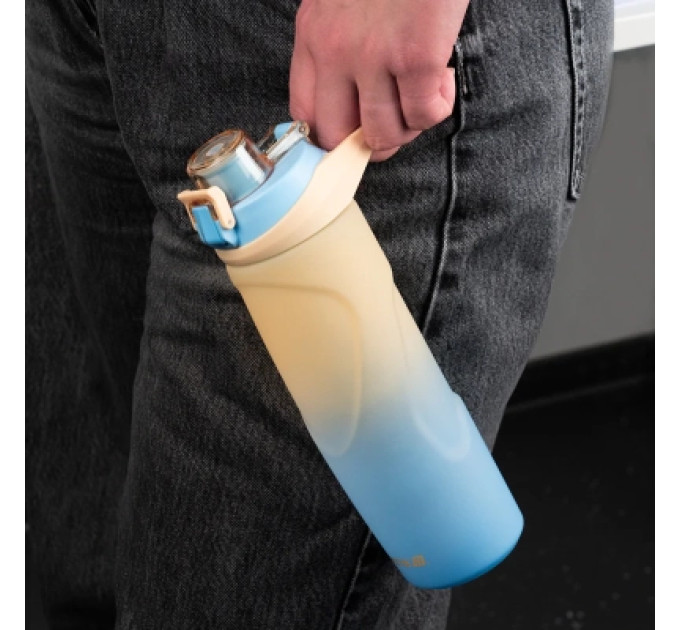 Kite Пляшка для води Kite K26, 760 мл, бежево-синя (K26-1200-1)