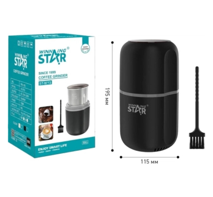 WINNINGSTAR Кавомолка WINNINGSTAR ST-9713 Black