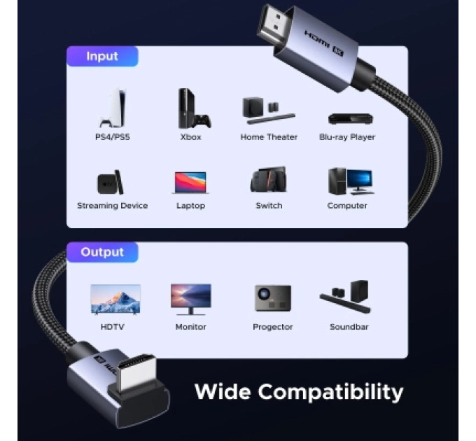 Ugreen Кабель мультимедійний UGREEN HDMI 8K Cable 3m Ugreen (85242)