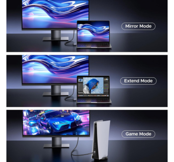 Ugreen Кабель мультимедійний UGREEN HDMI 16K Male to Male Aluminum Braid Cable 2m Ugreen (65900)