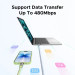 Ugreen Дата кабель UGREEN USB-C to USB-C PD Fast Charging Lanyard Cable 60W Max Green 1.2m Ugreen (35500)