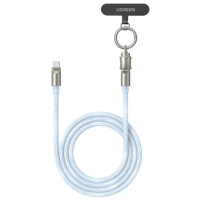Дата кабель UGREEN USB-C to USB-C PD Fast Charging Lanyard Cable 60W Max Blue 1.2m Ugreen (35511)
