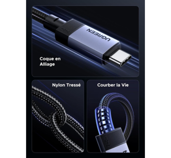 Ugreen Дата кабель UGREEN USB 3.2 Gen 2 Cable 2m Ugreen (95619)