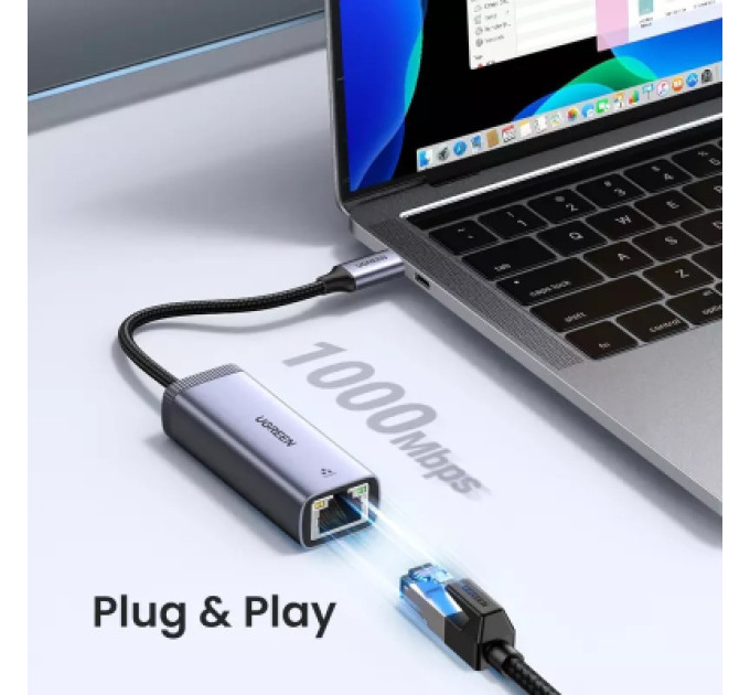 Ugreen Перехідник UGREEN USB-C Gigabit Ethernet Adapter Ugreen (40322)