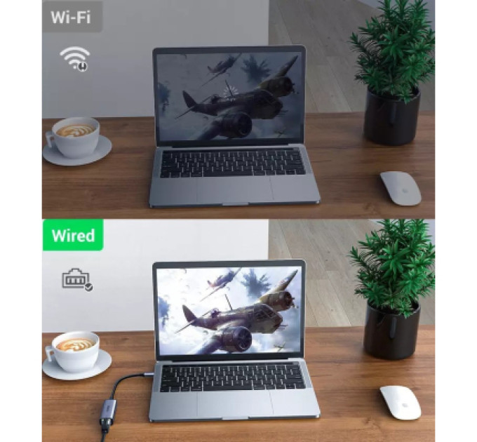 Ugreen Перехідник UGREEN USB-C Gigabit Ethernet Adapter Ugreen (40322)