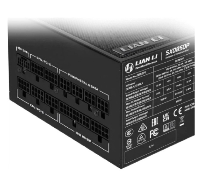 Lian Li Блок живлення Lian Li 850W SX0850P Black (G9P.SX0850P.B000.EU)