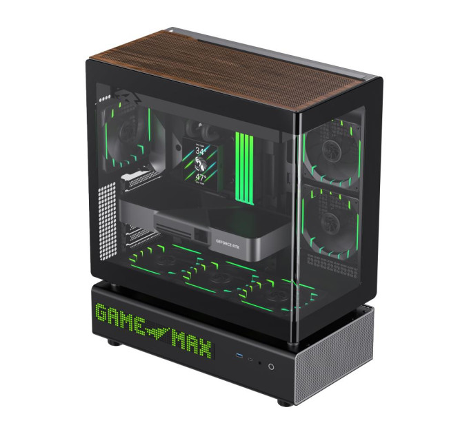 Gamemax Корпус  Gamemax N90 Black with window (N90 BG)