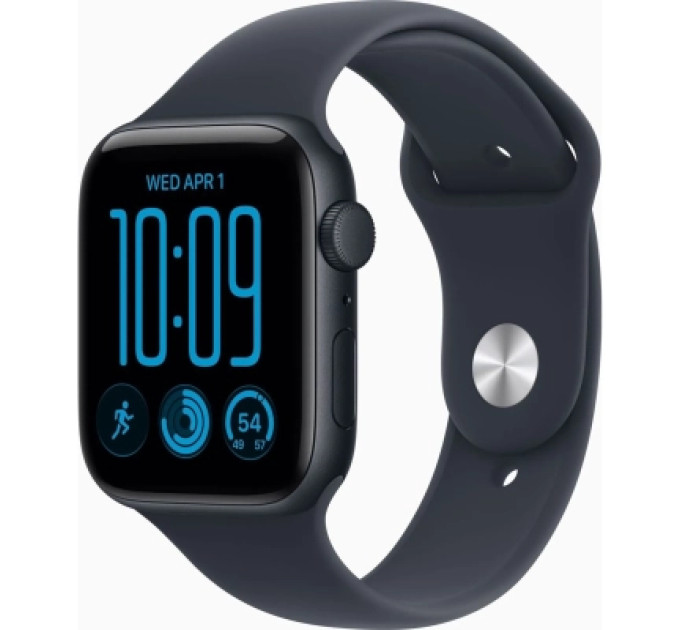 Apple Смарт-годинник Apple Watch SE 3 2026 GPS 44mm Midnight Aluminium Case with Navy Blue Sport Band - M/L (MJL94RK/A)