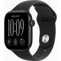Смарт-годинник Apple Watch Series 12 GPS 42mm Black Aluminium Case with Black Sport Band - S/M (MJEA4RK/A)