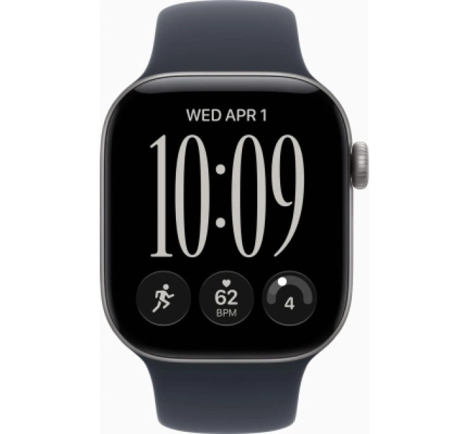 Apple Смарт-годинник Apple Watch Series 12 GPS 46mm Space Grey Aluminium Case with Navy Blue Sport Band - M/L (MJEJ4RK/A)