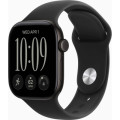 Apple Смарт-годинник Apple Watch Series 12 GPS 46mm Black Aluminium Case with Black Sport Band - M/L (MJEL4RK/A)