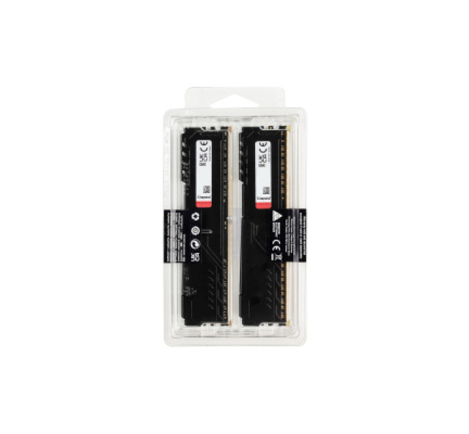 Kingston Fury (ex.HyperX) Модуль пам'яті для комп'ютера DDR4 32GB (2x16GB) 3600 MHz Fury Beast Black Kingston Fury (ex.HyperX) (KF436C18BBK2/32)