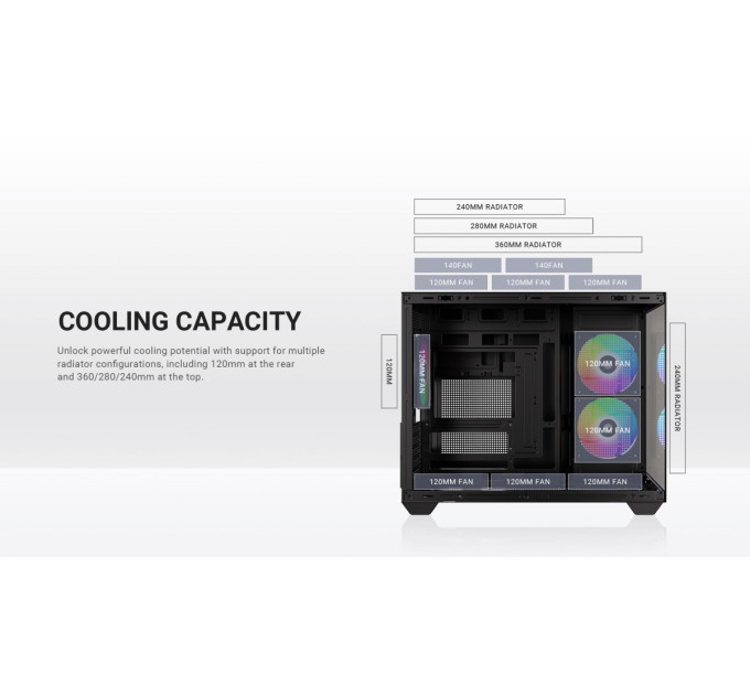 ID-Cooling Корпус ID-Cooling View 500 ARGB Black