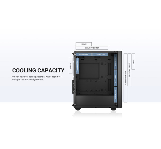 ID-Cooling Корпус ID-Cooling Ware 300 ARGB Black