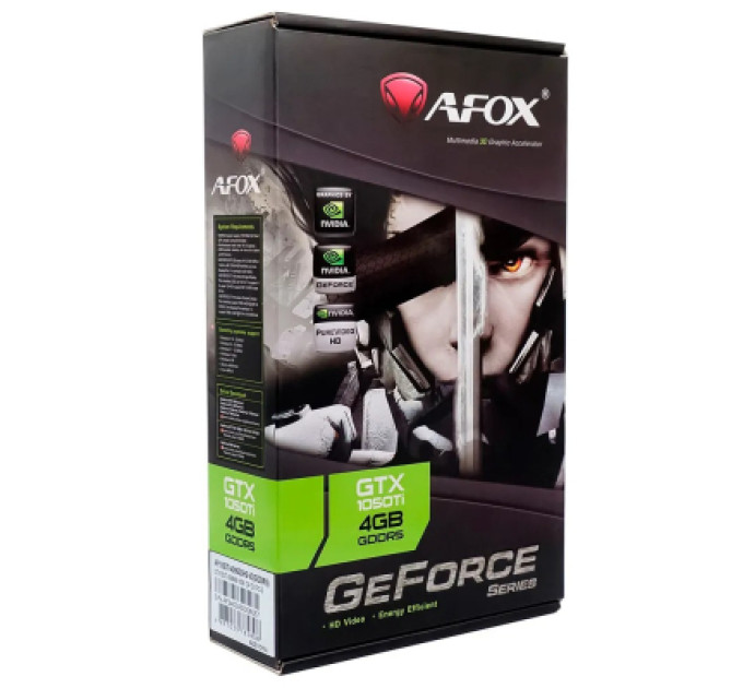 Afox Відеокарта Afox GeForce GTX1050 Ti 4Gb (AF1050TI-4096D5H5-V10)