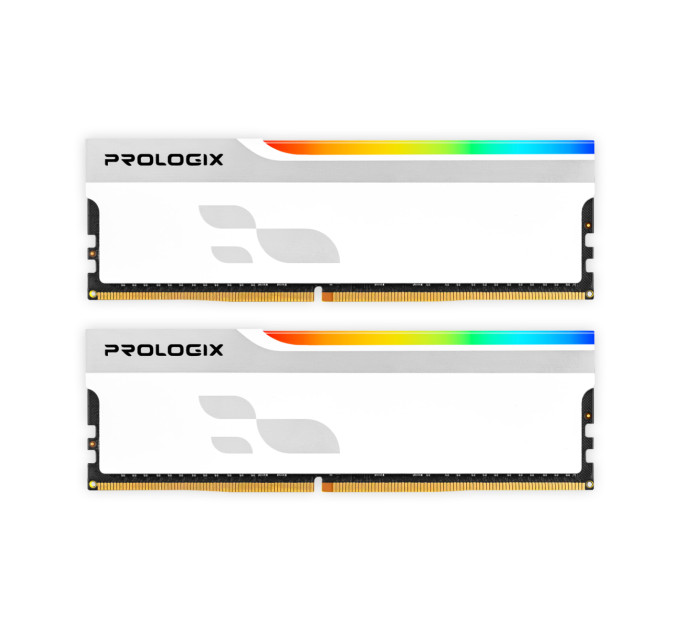 Prologix Модуль пам`ятi DDR4 2x8GB/3200 Prologix Onyx White RGB (PRO16GB3200YWR4K)