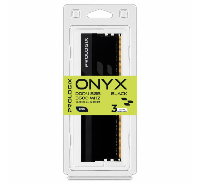Prologix Модуль пам`ятi DDR4 8GB/3600 Prologix Onyx Black (PRO8GB3600YB4)