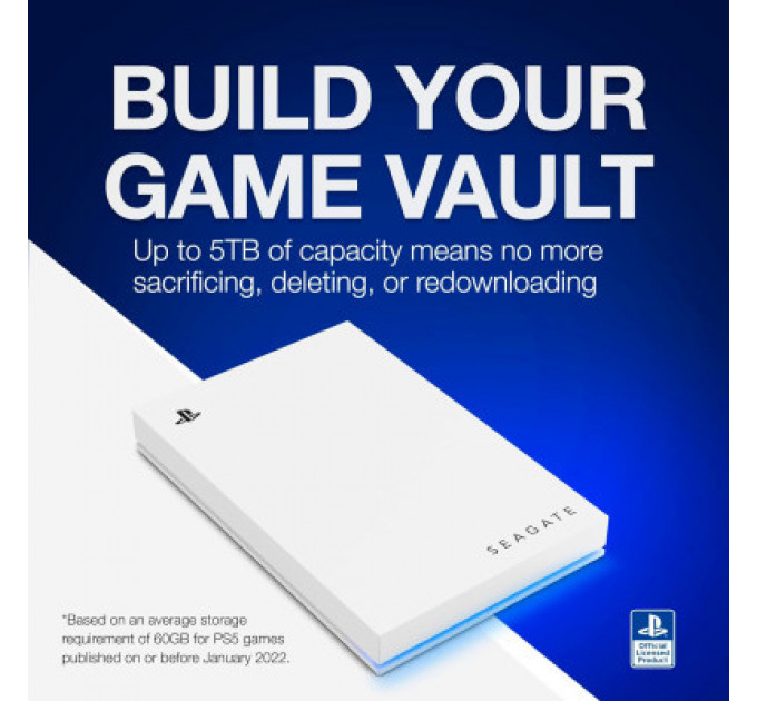 Зовнішній жорсткий диск 2.5" 2TB Game Drive for PlayStation 5 Seagate (STLV2000201)