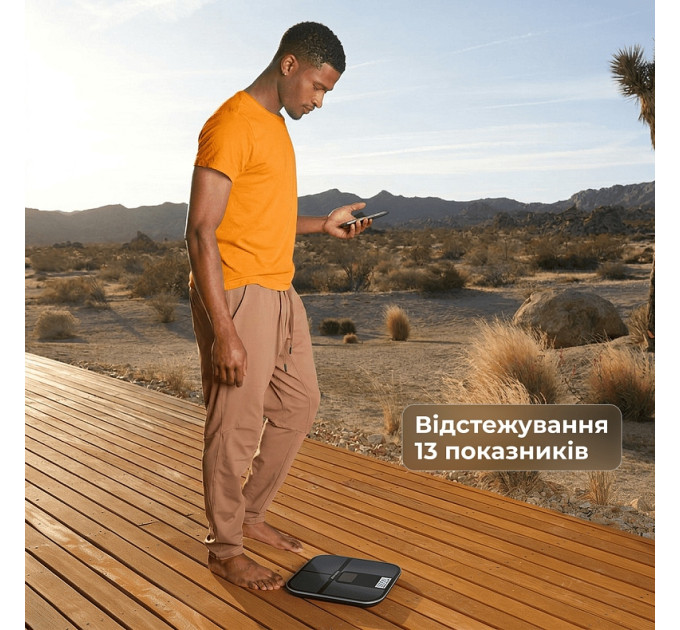RENPHO Ваги підлогові RENPHO Elis Solar 2 Smart Body Scale Black (R-A020-BK)
