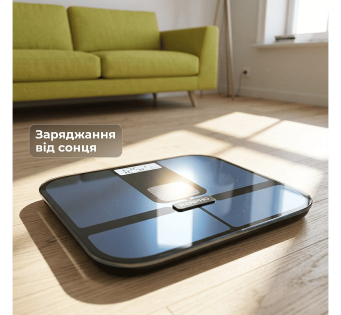 RENPHO Ваги підлогові RENPHO Elis Solar 2 Smart Body Scale Black (R-A020-BK)