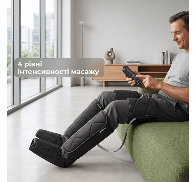 RENPHO Компресійний масажер для ніг RENPHO Foot Calf and Thigh Air Massager Black (RP-ALM079H-BK)