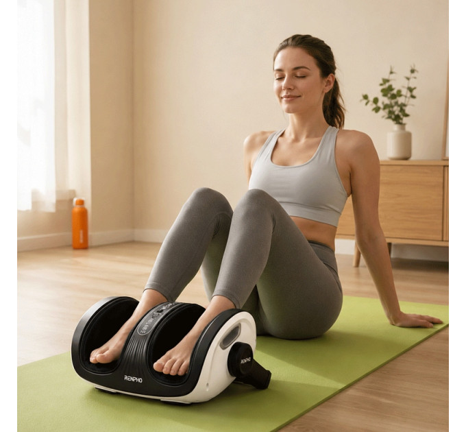 RENPHO Масажер для ніг RENPHO 2-in-1 Foot and Calf Massager White (R-D001R-WH)