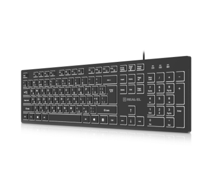 REAL-EL Клавіатура REAL-EL RK-7050 USB Black (EL123100054)