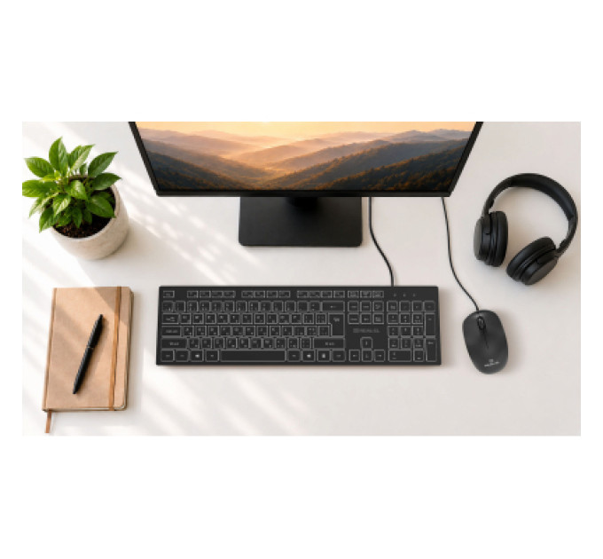 REAL-EL Клавіатура REAL-EL RK-7050 USB Black (EL123100054)