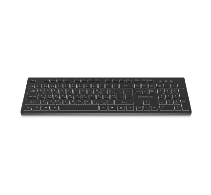 REAL-EL Клавіатура REAL-EL RK-725W Wireless/Bluetooth Black (EL123100061)