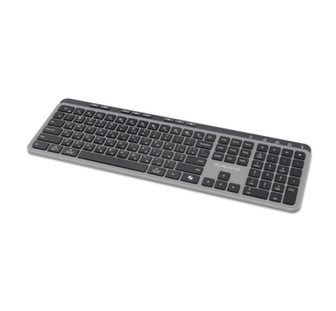 REAL-EL Клавіатура REAL-EL RK-737W Wireless/Bluetooth Black/Grey (EL123100060)
