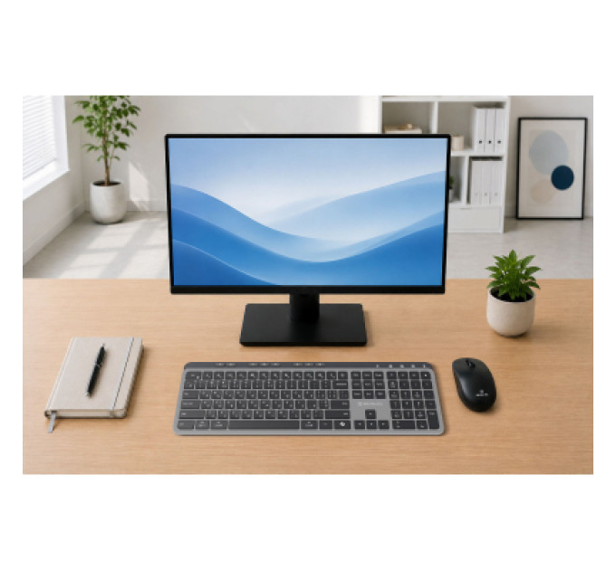 REAL-EL Клавіатура REAL-EL RK-737W Wireless/Bluetooth Black/Grey (EL123100060)