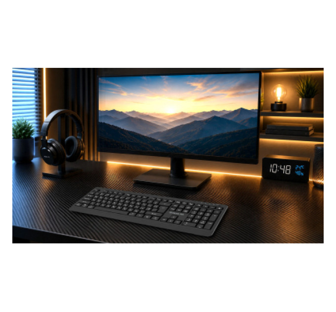 REAL-EL Клавіатура REAL-EL RK-760W Wireless Black (EL123100058)