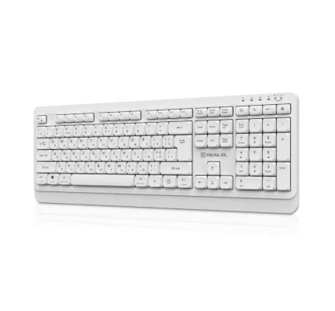 REAL-EL Клавіатура REAL-EL RK-761W Wireless White (EL123100059)