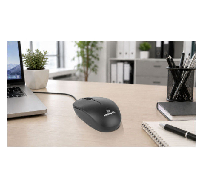 REAL-EL Мишка REAL-EL RM-206 USB Black (EL123200061)