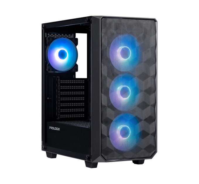 Prologix Корпус Prologix E120 Tempered Glass&Mesh Black