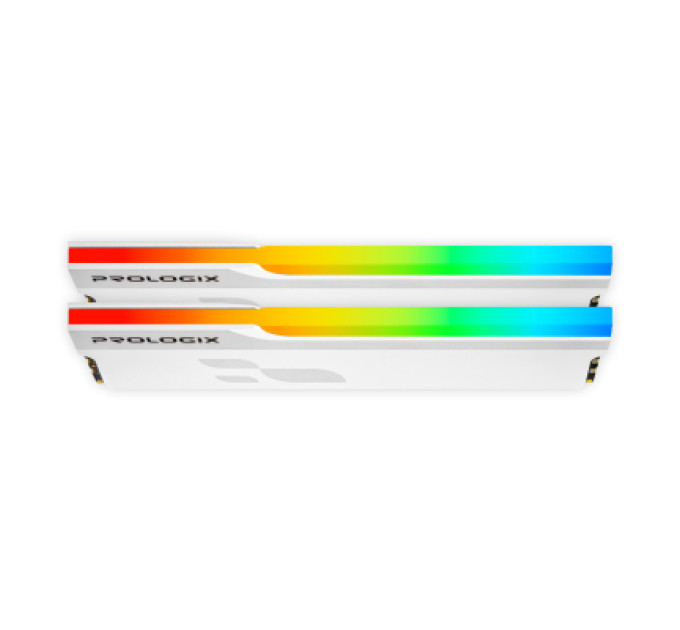 Prologix Модуль пам'яті для комп'ютера DDR4 16GB (2x8GB) 3200 MHz Onyx White RGB Prologix (PRO16GB3200YWR4K)