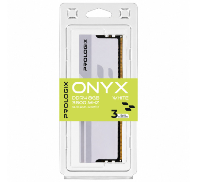 Prologix Модуль пам'яті для комп'ютера DDR4 8GB 3600 MHz Onyx White Prologix (PRO8GB3600YW4)