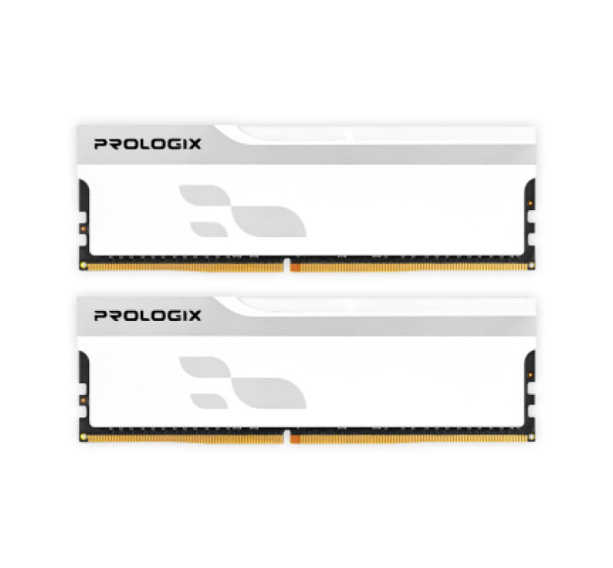 Prologix Модуль пам'яті для комп'ютера DDR5 32GB (2x16GB) 5600 MHz Onyx White Prologix (PRO32GB5600YW5K)