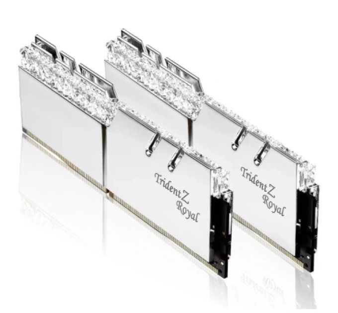 G.Skill Модуль пам'яті для комп'ютера DDR4 32GB (2x16GB) 3200 MHz TridentZ RGB ROYAL Silver G.Skill (F4-3200C16D-32GTRS)