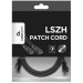 Cablexpert Патч корд Cablexpert PP6A-LSZHCU-BK-5M, S/STP, литий, 50u" штекер із фіксатором, 5,0 м, чорний
